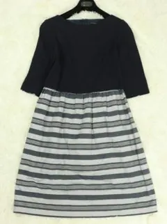 《美品》23区　ニジュウサンク　切り替えワンピース　Aライン　大きいサイズ