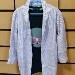 最終価格HARVARD★メンズ七分袖シャツ