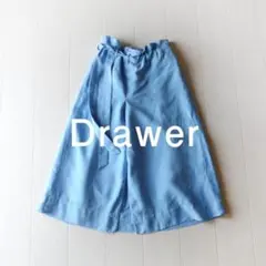 DRAWER ドゥロワー/シルクナイロン タータンチェック ロングスカート