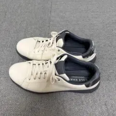 コールハーン COLE HAAN ホワイト／ネイビー（カモ柄）レザースニーカー
