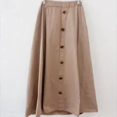 Adam et Rope アダムエロペ フロントボタン ロングフレアスカート Fのサムネイル