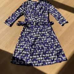 ラップスタイル長袖ワンピース