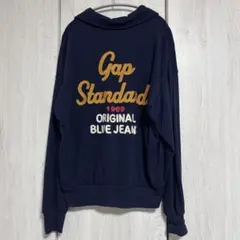 GAP ハーフジップ スウェット ネイビー 刺繍ロゴのサムネイル