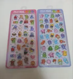 韓国 JELLY BEAR 3Dクリスタル シール 2種セット