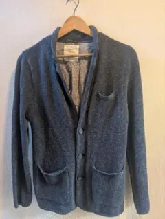 ネイビー ヘリンボーン柄 ジャケット