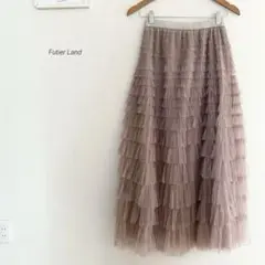 Futier Landティアードフリルロングスカートのサムネイル