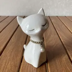 TS1 昭和レトロポップ 猫 ネコ 置物 陶器 ビンテージインテリア 