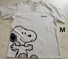 新品 スヌーピー Tシャツ M ホワイト 半袖 メンズ 白シャツ 綿100%