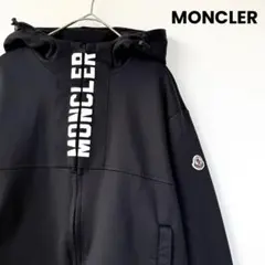 【国内正規品✨】モンクレール フロントロゴ スウェットパーカー M 黒 ワッペン