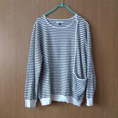 【美品】GALERIES LAFAYETTE　ストライプ 長袖チュニック　XL