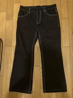 Callaway ブラックパンツ ホワイトステッチ