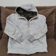 ユニクロ　裏ボアパーカーアウター　グレー　110