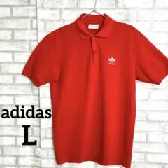adidas アディダス 赤 ポロシャツ　Lサイズのサムネイル