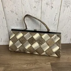 昭和レトロ タイ製 がま口バッグ フロッグスキン カエル革 