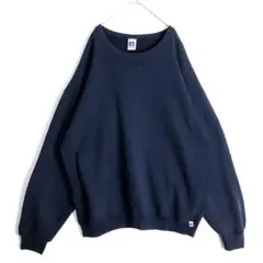 3642　90s　メキシコ製　Russell ラッセル　無地　スウェット　紺