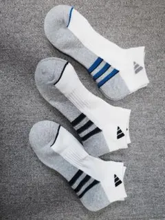 アディダス adidas メンズ 靴下 ショート ソックス 25-28cm 3足