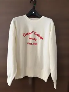 ビューティー&ユース ロゴクルーネック ニットプルオーバー