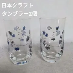 日本クラフト　ガラスコップ　タンブラー　2個セット