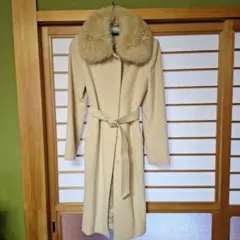即日発送美品　JAYRO サイズM　クリーム色 フォックスファー襟 ロングコート