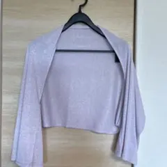 ラメ入りボレロカーディガン Mサイズ パープル系