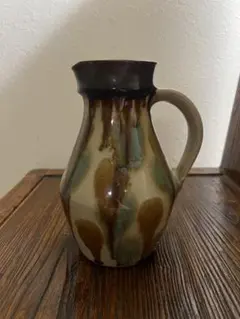 イタリア製】陶器製 ピッチャー 花瓶 フラワーベース ターコイズブルー