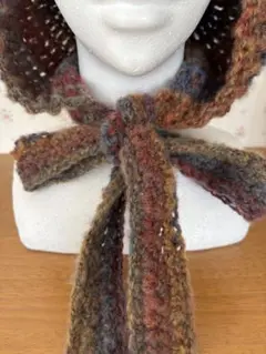 【ハンドメイド】かぎ編み　バラクラバ　ボンネット　バラボネット　ニット帽子