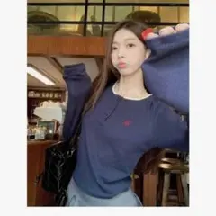 SHEIN ネイビートップス