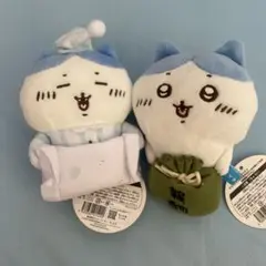 ちいかわ　デスクトップから見守るひっかけぬいぐるみ ねむいよハチワレ 報酬袋のサムネイル