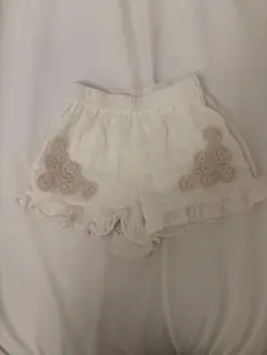ZARA フリルチェック刺繍パンツ　92のサムネイル