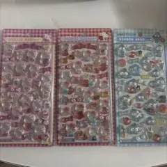 ハローキティ ハンギョドン　ボンボンドロップシール 正規品 3枚セット 第二弾
