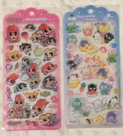 ジュエリードロップシール　パワパフ&サンリオ はぴだんぶい