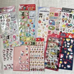 サンリオ　シール　キャラクターずかんシール　デニムステッカー　など　セット