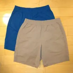 ユニクロ　ショートパンツ　2枚セット　ネイビー　ベージュ　メンズMサイズ