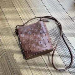ペルケ ☆新品 山羊革 メッシュ ドロスト ショルダーバッグ 