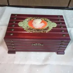 SANKYO オルゴール 木製 カメオ ジュエリーボックス あの時代を忘れない