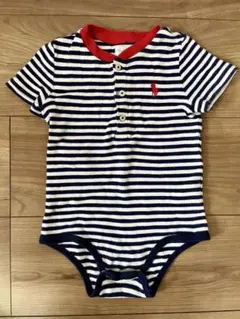 Ralph Lauren ストライプロンパース 12M