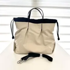 RODE SKO アイボリー ウォッシャブル2WAYトートバッグ