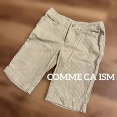 美品ゴールドラインワイドパンツ　COMME CA ISMワイドパンツ　麻混パンツ