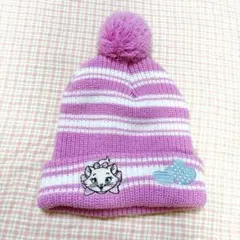 値下げ❗️マリーちゃん　ディズニー　ニット帽　帽子　防寒　スキー　毛糸　子ども
