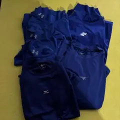 野球アンダーシャツ　青　ネイビー　6枚セット