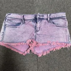 ROXY フリンジヘム デニムショートパンツ