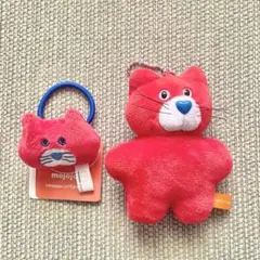mojojojo 猫 マスコットキーホルダー マスコット付きヘアゴム 2点セット