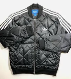 adidas キルティングジャケット ブラック