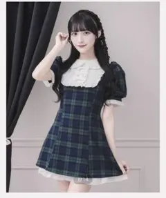 pium スクエアフリルリボンドーリー半袖ワンピース - メルカリ