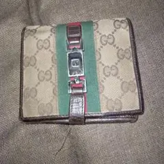GUCCI 二つ折り財布 GGキャンバス