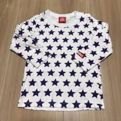 baby doll ロングTシャツ星柄 ホワイト/パープル　送料込み