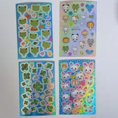 平成レトロ　平成女児　ホログラムシール　4枚セット