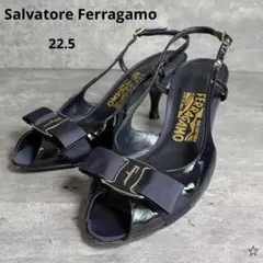 【美品】サルヴァトーレフェラガモ　ヴァラリボン　サンダル　ミュール　22.5㎝のサムネイル