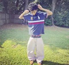 Polo Ralph Laurenボーダー 青白 swag drip