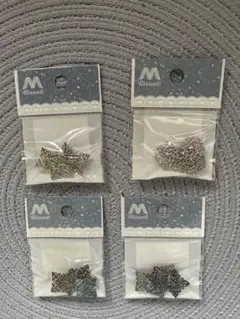 【新品】ユザワヤ　金属製チャーム 4袋セット　送料込み